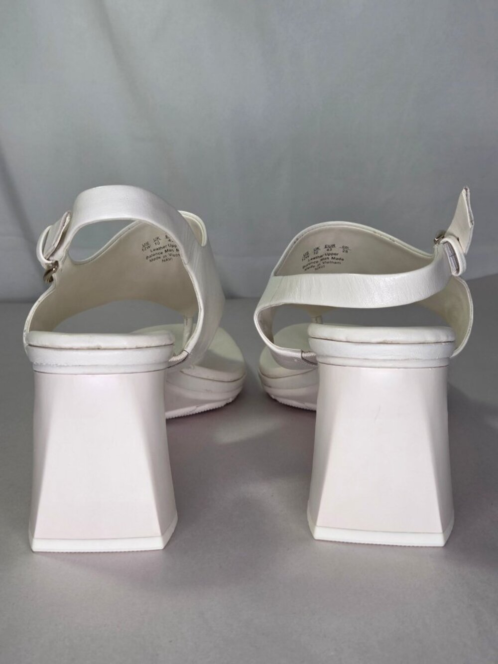 Naturalizer Navi Square Toe Dress Sandals - Warm White - Picture 4 of 11